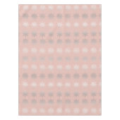 エレガントなクリスマスの雪片の銀のばら色の金ゴールド テーブルクロス (正面)