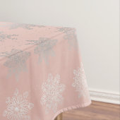 エレガントなクリスマスの雪片の銀のばら色の金ゴールド テーブルクロス (インサイチュ)