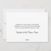 エレガントなクリスマスをお過ごしください、フェリース・ナビダッド シーズンカード (裏面)