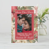 エレガントなクリスマスイブのロマンチックな写真 ウェディング セーブザデート (スタンド正面)