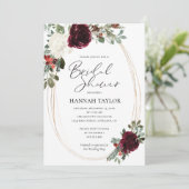 エレガントなクリスマスウィンターブライダルシャワー 招待状 (スタンド正面)