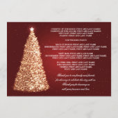 エレガントなクリスマスウェディングプログラム ゴールド レッド プログラム (裏面)
