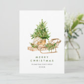 エレガントなクリスマスオーナメントの法人向けグリーティング シーズンカード (スタンド正面)