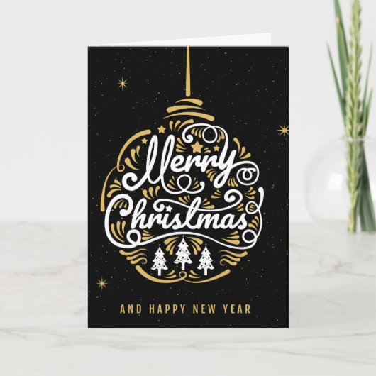 エレガントなクリスマスオーナメント シーズンカード (正面)