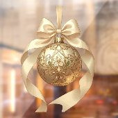 エレガントなクリスマスオーナメント ベージュとブラウン ウィンドウサイン (シート2)