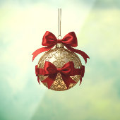 エレガントなクリスマスオーナメント ベージュと赤 ウィンドウサイン (シート3)