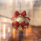 エレガントなクリスマスオーナメント ベージュと赤 ウィンドウサイン (シート2)