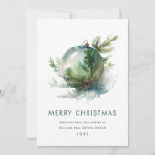 エレガントなクリスマスオーナメント　法人向けグリーティング シーズンカード (正面)