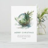 エレガントなクリスマスオーナメント　法人向けグリーティング シーズンカード (スタンド正面)