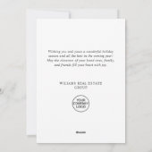 エレガントなクリスマスオーナメント　法人向けグリーティング シーズンカード (裏面)