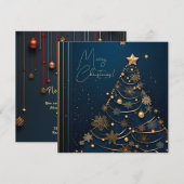 エレガントなクリスマスカードシリーズ 招待状 (正面/裏面)