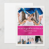 エレガントなクリスマスカード 招待状 (正面/裏面)