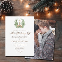 エレガントなクリスマスキャンドルのミニマリスト結婚式