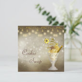 エレガントなクリスマスクッキー交換会 招待状 (スタンド正面)