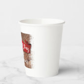 エレガントなクリスマススクリプト 白い雪の結晶 紙コップ (左)