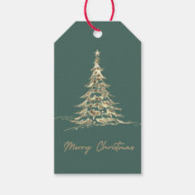 エレガントなクリスマスタグ｜モミの木