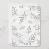 エレガントなクリスマスツリーと森のホリデーパーティー 招待状 (裏面)