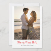 エレガントなクリスマスツリーのバイブスだけ カップルホリデー写真ポストカード シーズンカード (正面)