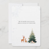 エレガントなクリスマスツリーのホリデーカード。 招待状 (裏面)