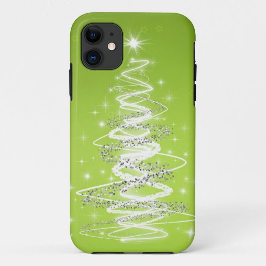 エレガントなクリスマスツリーのライムグリーン Case-Mate iPhoneケース (裏面)