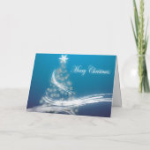 エレガントなクリスマスツリーの企業のな休日の挨拶 シーズンカード (裏面)