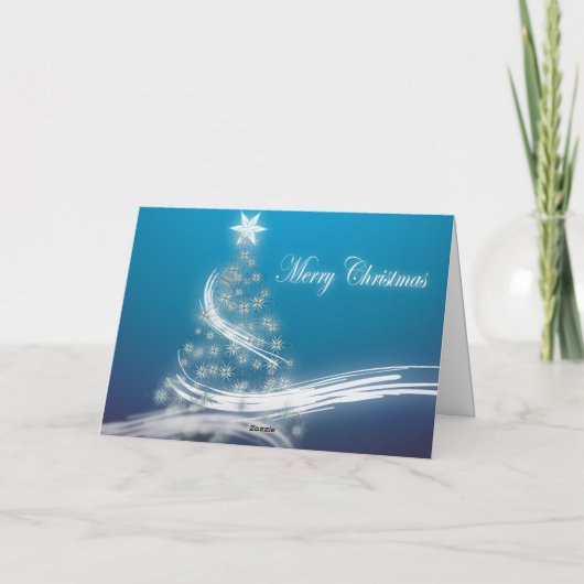 エレガントなクリスマスツリーの企業のな休日の挨拶 シーズンカード (裏面)