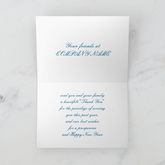 エレガントなクリスマスツリーの企業のな休日の挨拶 シーズンカード (内部)