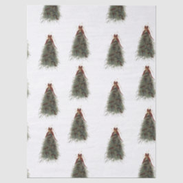 エレガントなクリスマスツリーの包装紙 薄葉紙