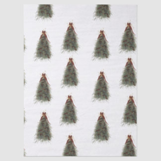 エレガントなクリスマスツリーの包装紙 薄葉紙