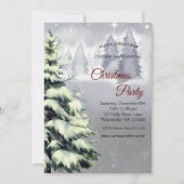 エレガントなクリスマスツリーの招待状 招待状 (正面)