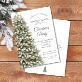 エレガントなクリスマスツリー会社のホリデーパーティー 招待状