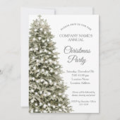 エレガントなクリスマスツリー会社のホリデーパーティー 招待状 (正面)