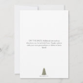 エレガントなクリスマスツリー会社のホリデーパーティー 招待状 (裏面)