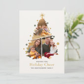 エレガントなクリスマスツリー４　家族のニュース写真 シーズンカード (スタンド正面)