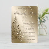 エレガントなクリスマスツリー、クリスマス・パーティ 招待状 (スタンド正面)