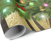 エレガントなクリスマスツリー バルンウッド ゴールドデザイン ラッピングペーパー (ロールコーナー)