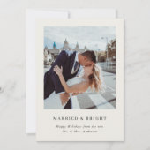 エレガントなクリスマスツリー 結婚 写真 シーズンカード (正面)