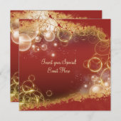 エレガントなクリスマスパーティフォーマル 招待状 (正面/裏面)