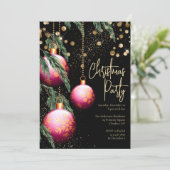 エレガントなクリスマスパーティーのカスタム招待状 招待状 (スタンド正面)