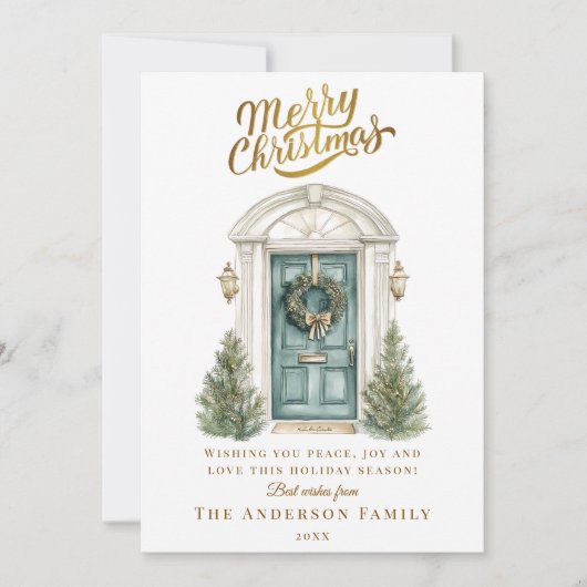 エレガントなクリスマスパーティーのホリデーカード シーズンカード (正面)