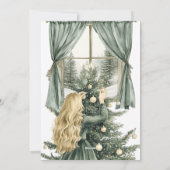 エレガントなクリスマスパーティーのホリデーカード シーズンカード (裏面)