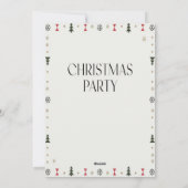 エレガントなクリスマスパーティーの招待状 シーズンカード (裏面)