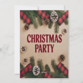エレガントなクリスマスパーティーの招待状 シーズンカード (裏面)