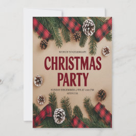 エレガントなクリスマスパーティーの招待状 シーズンカード