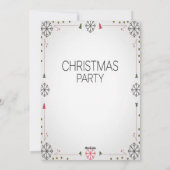 エレガントなクリスマスパーティーの招待状 シーズンカード (裏面)