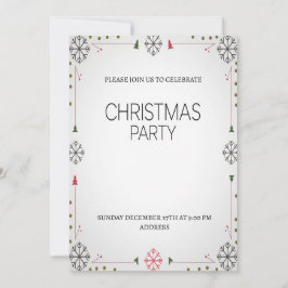 エレガントなクリスマスパーティーの招待状 シーズンカード
