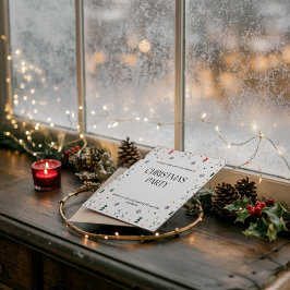 エレガントなクリスマスパーティーの招待状 シーズンカード