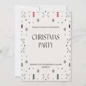 エレガントなクリスマスパーティーの招待状 シーズンカード (正面)