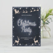 エレガントなクリスマスパーティーの招待状 シーズンカード (スタンド正面)