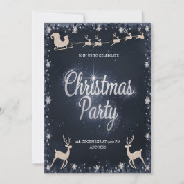 エレガントなクリスマスパーティーの招待状 シーズンカード